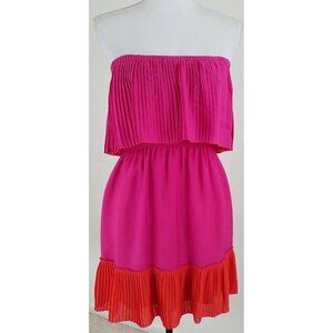 MAX AND CLEO~Women's Size XS~Berry Pleated Sweetheart Party Dress NWT $148.00